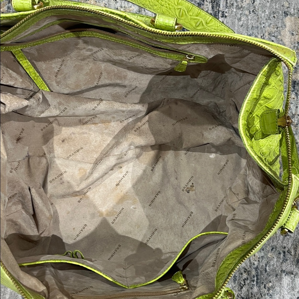 Brahmin lime green overnight bag - Picture 10 of 13
